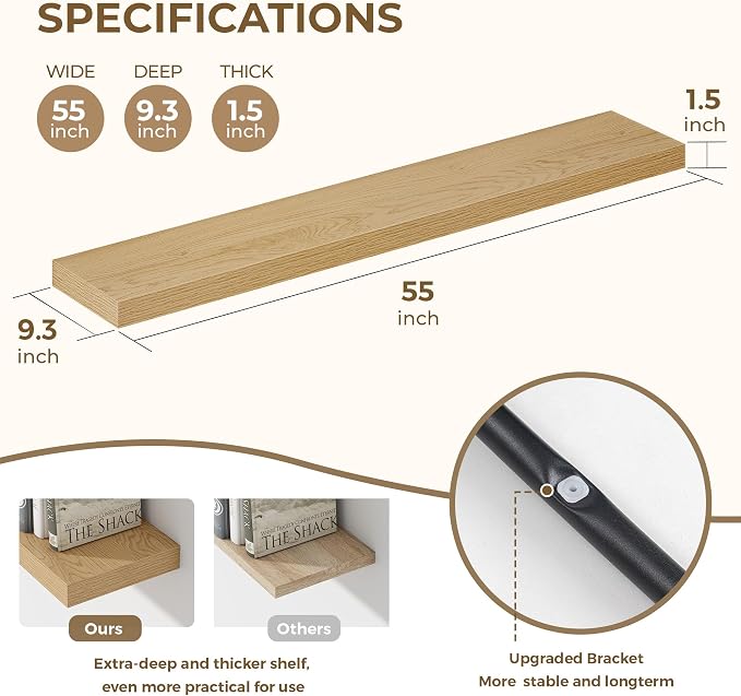 Dreamland 55 Inches Floating Shelves - Image 3