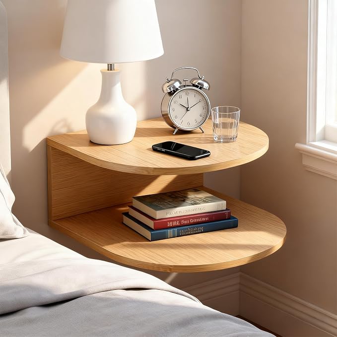Bamboo Floating Nightstand - Image 2