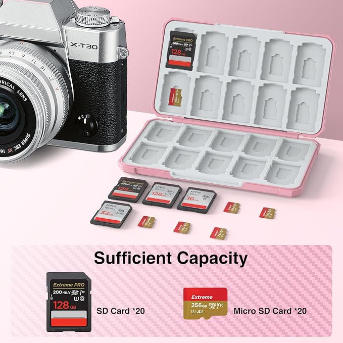 HEIYING Memory Card Case for SD/TF Cards, Portable SD Card Holder Storage Case - Image 2