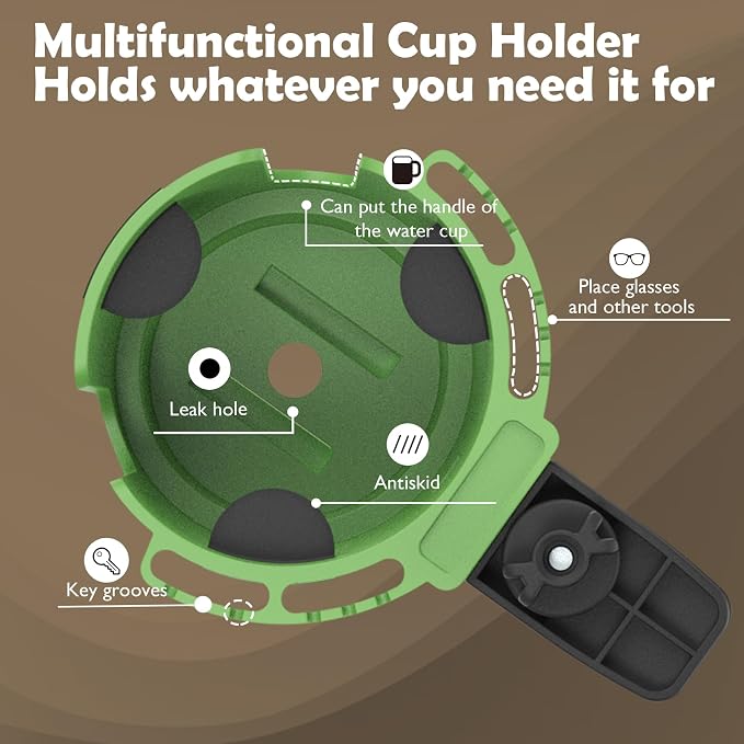2-in-1 Upgraded Desk Cup Holder, Anti-Spill Table Cup Holder - Image 4