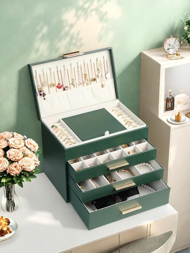 BOOVO Jewelry Boxes for Women, 5 Layer Jewelry Organizer - Image 5