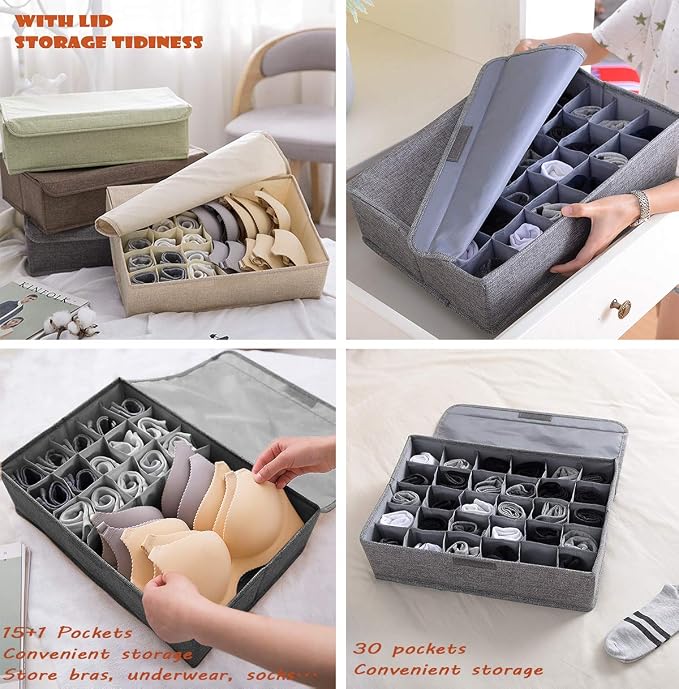 AARAINBOW 2 Packs Underwear Socks Storage Organizer - Image 3