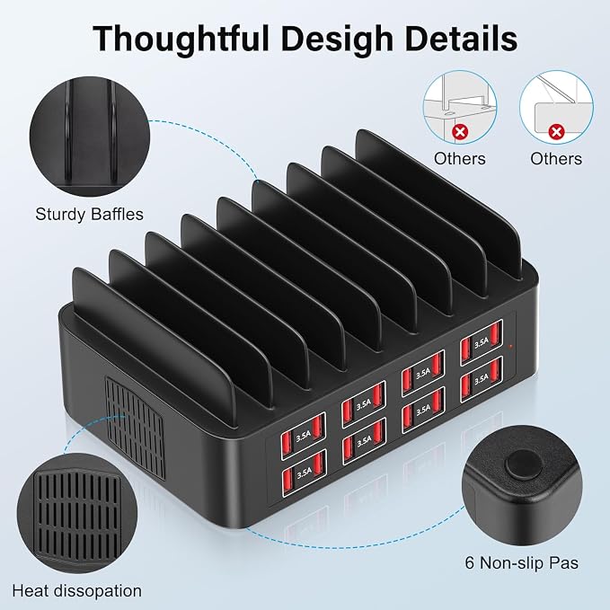 Charging Station for Multiple Devices, 150W USB Charger Station with16 Fast - Image 6