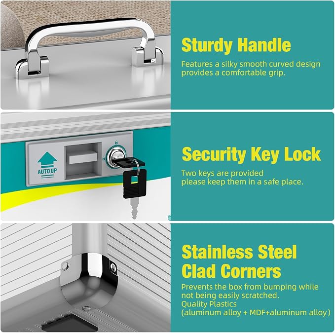 Glosen Medicine Lock Box, Medication Lock Box, Locking Medicine Box, Security - Image 3