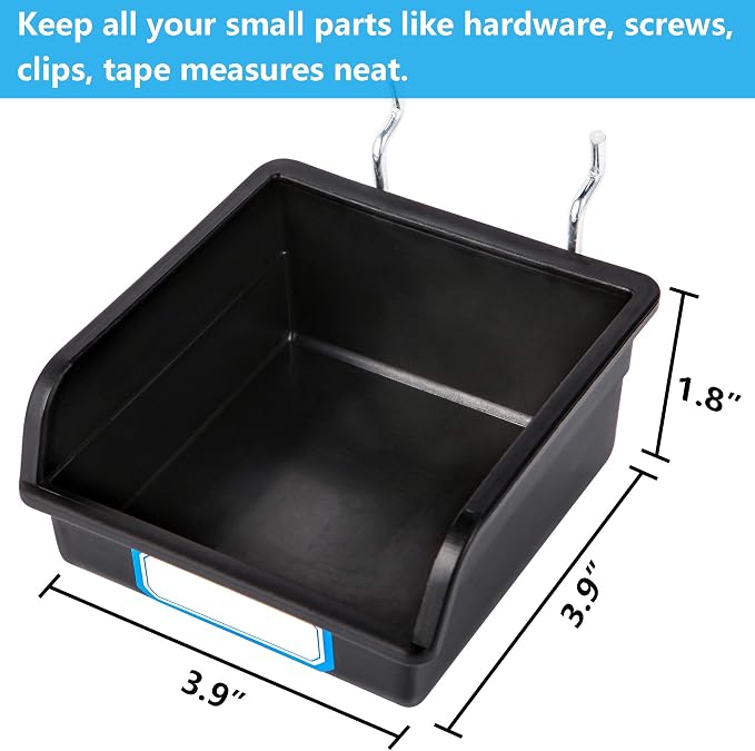 Pegboard Hooks, with Bins, Peg Locks, - Image 4