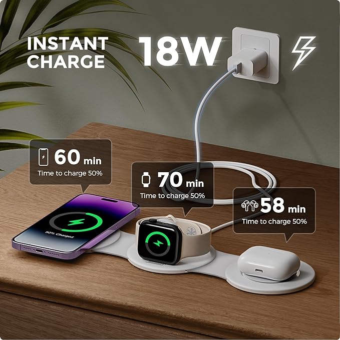Hicober 3 in 1 Wireless Charging Station - Image 3