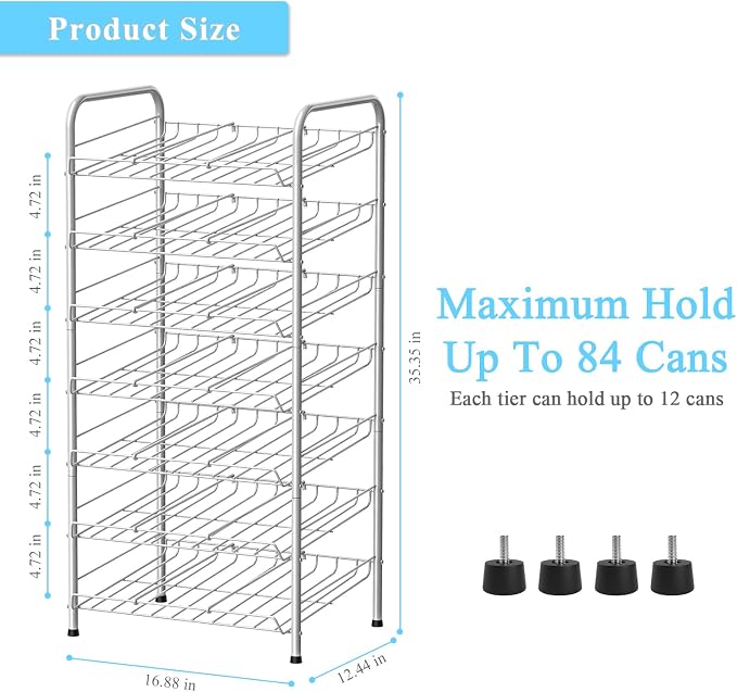 Vrisa Can Organizer for Pantry 7-tier Can Organizer Can Good Organizer for - Image 2