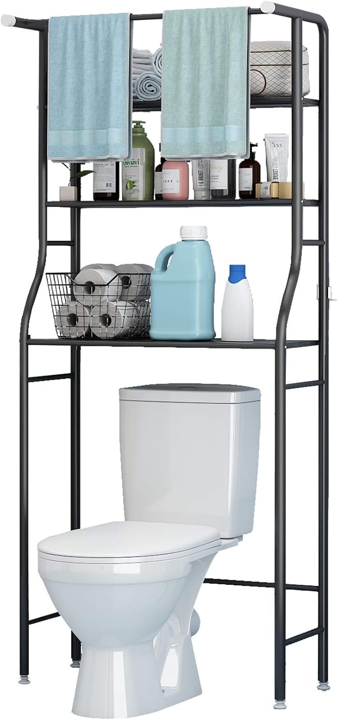 UDEAR 3-Tier Over The Toilet Rack, Bathroom Shelf Space Saver, Corner Stand by UDEAR