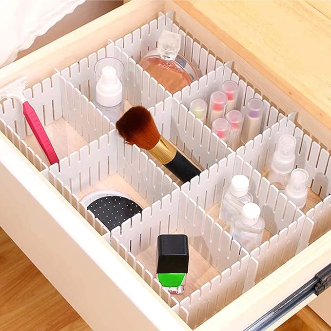 72 Pieces DIY Plastic Grid Drawer Organizer, 12.6 Inch Plastic Grid Drawer - Image 6