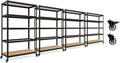 HOMEDANT House 5-Tier Metal Boltless Rolling Cart Shelf Rack Casters Heavy Duty by TheBestOrganizingSolution