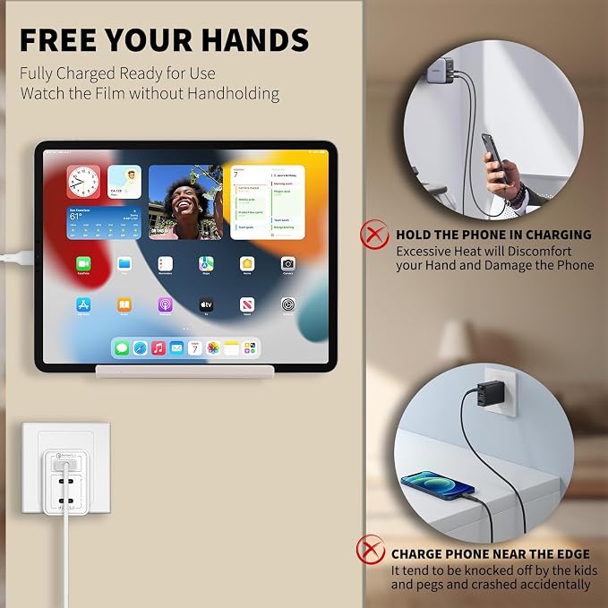 2pcs Adhesive Tablet Wall Mounted Phone Shelf Acrylic Stick On Shelves - Image 7