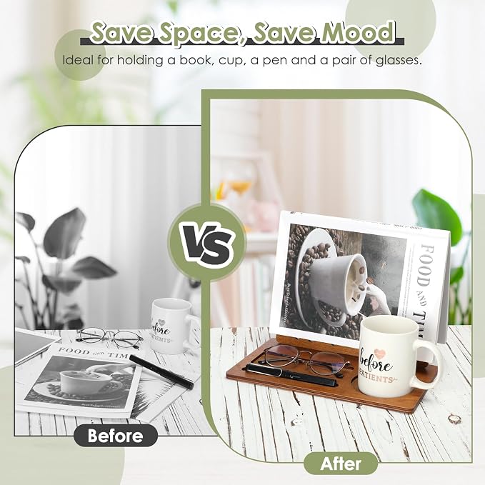 Huray Rayho Book Holder Wooden Book Stand - Image 3