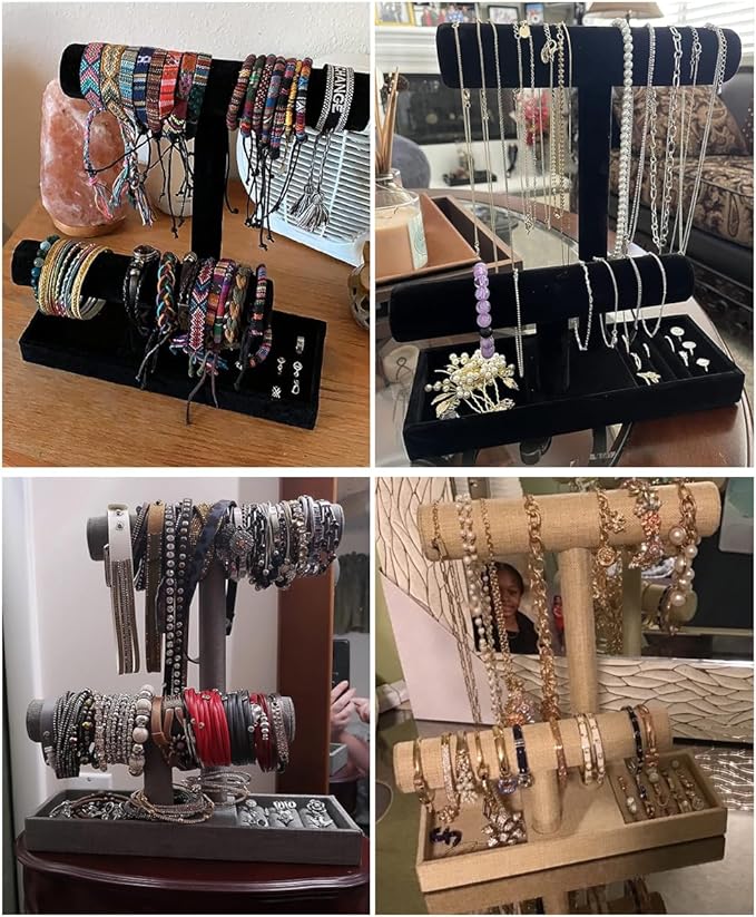 Coward 2 Tier Necklace Bracelet Holder Organizer - Image 4