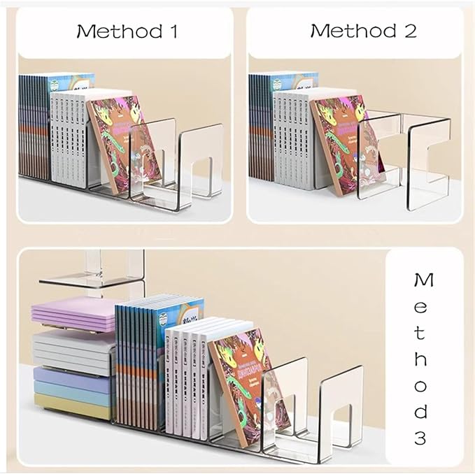 LUGUNU Acrylic Clear Purse Divider Organizer Clear Desk File Sorter Divider - Image 7