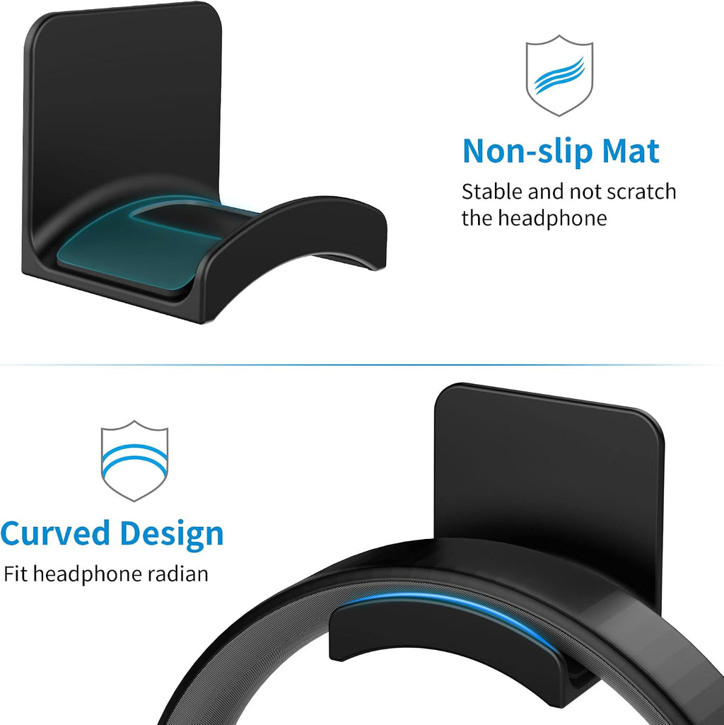 Headphone Stand Headset Holder - Adhesive Gaming Earphones Hanger