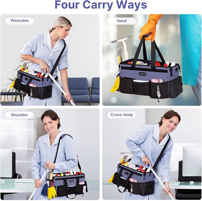 Large Wearable Cleaning Caddy Bags, Cleaning Supplies Storage Bag - Image 6