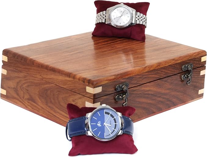 Wooden Watch Box for Men & Women, Watch Organizer & Display Case, Premium - Image 7