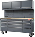 HAUTMEC 72" Rolling Tool Chest, Mobile Garage Workbench, Heavy-Duty Tool by HAUTMEC