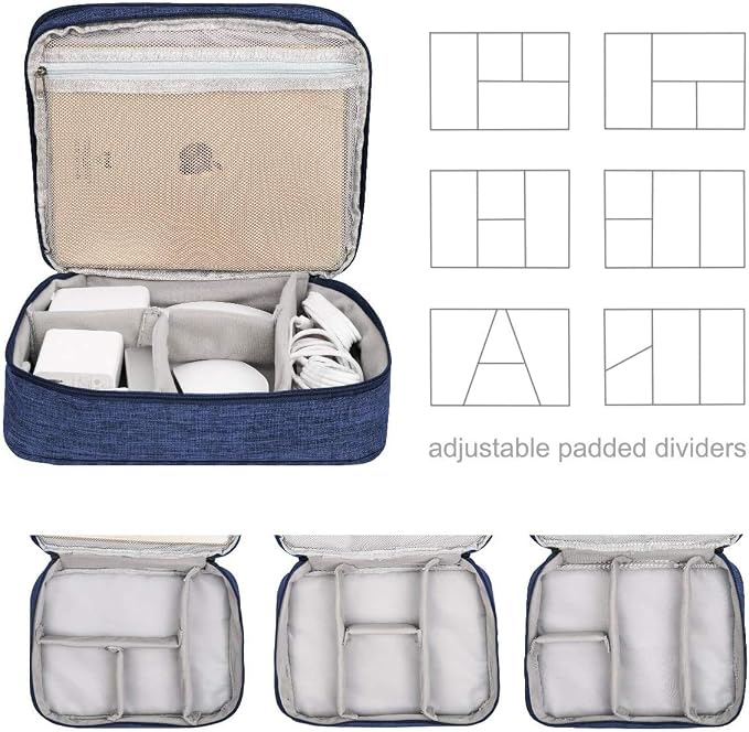 Electronics Organizer, Jelly Comb Electronic Accessories Cable Organizer Bag - Image 3