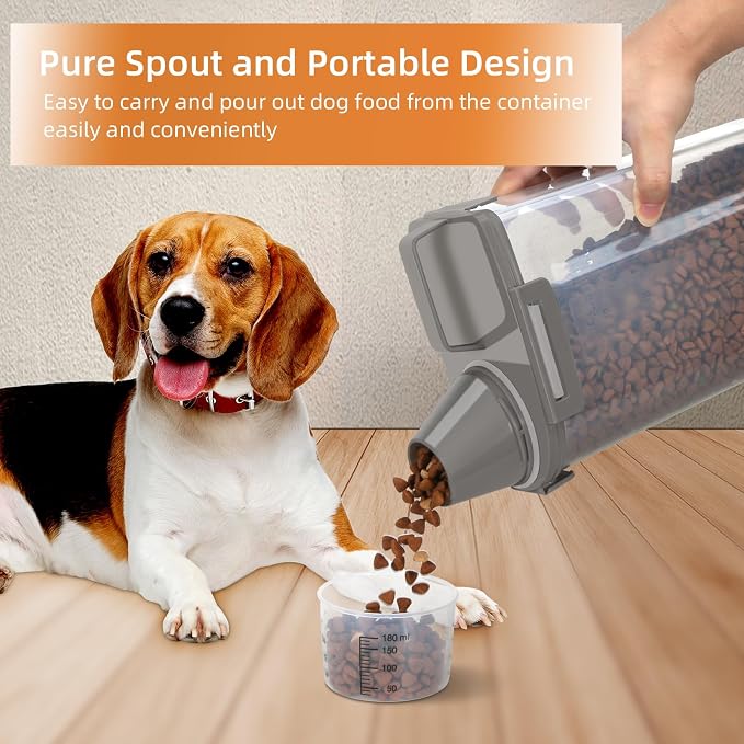 3-5Lbs Airtight Small Cat Dog Pet Food Storage Containers BPA Free, - Image 2