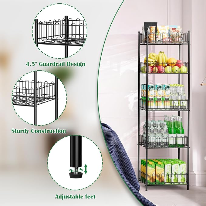 OYEAL Soda Can Organizer for Pantry 5 Tier Water Bottle Organizer Holder for - Image 3