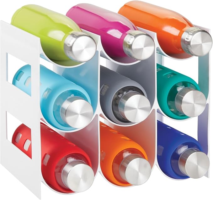 mDesign Plastic Free-Standing Water Bottle Organization/Wine Rack Storage - Image 7