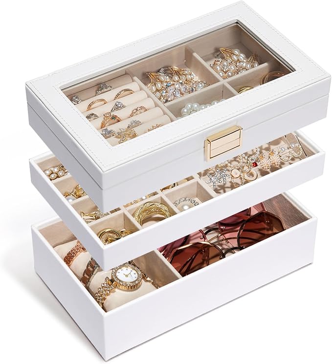 Homde Jewelry Tray Stackable Jewelry Box by Homde