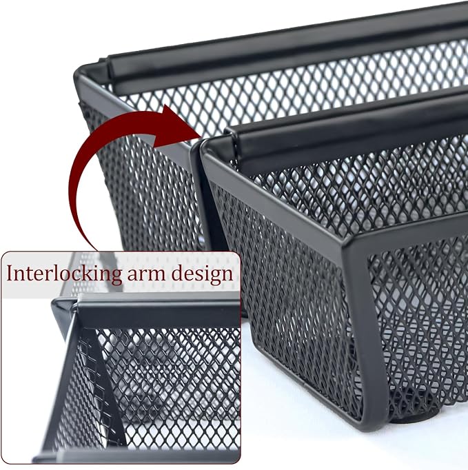 2PCS Drawer Organizer for Kitchen, Utensil Mesh Drawer Organizer - Image 6