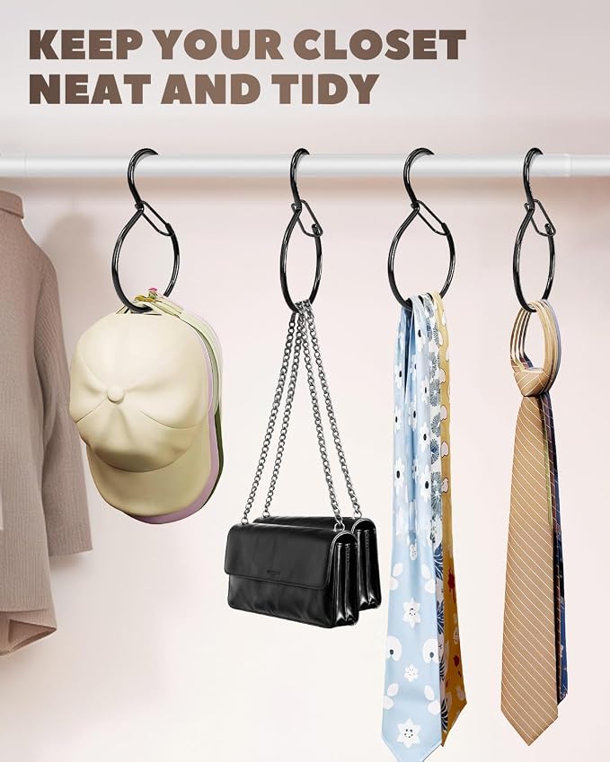6 Pack Belt Hanger, Tie Hanger & Belt Organizer, Waterproof Belt Hanger - Image 5