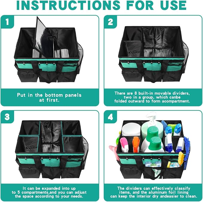 Wearable Cleaning Caddy Bag, WithDetachable Divider cleaning bags - Image 6