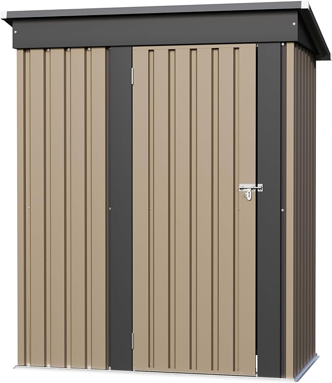 Furniwell 5x3 FT Outdoor Storage Shed, Metal Garden Sheds Outdoor Storage House - Image 7
