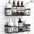 Shower Caddy 2 Pack, Adhesive Shower Organizer by EUDELE