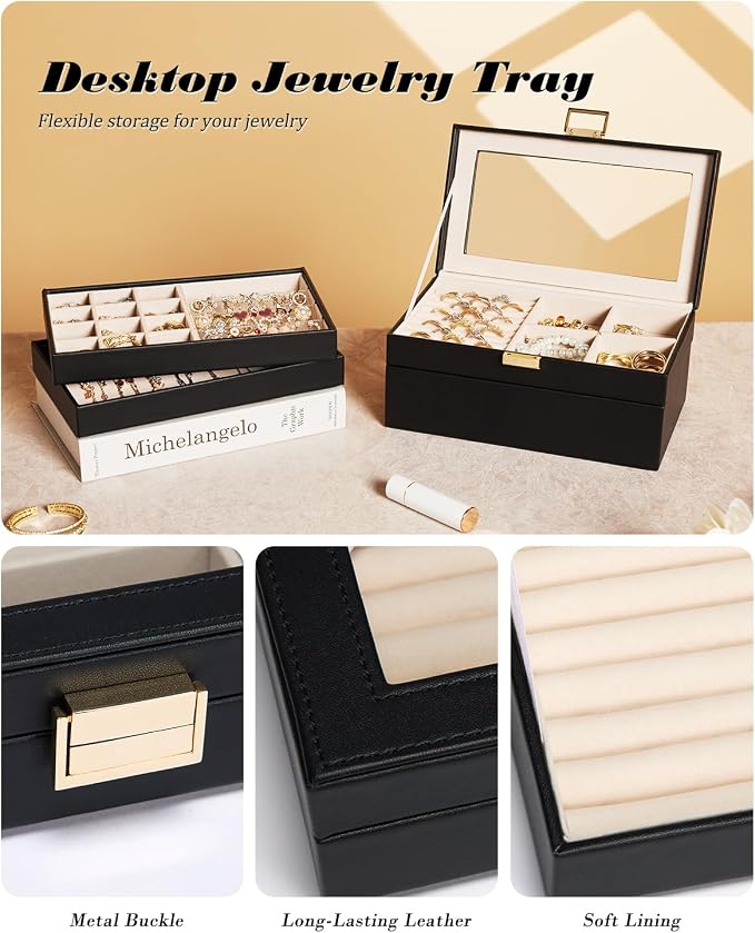 Homde Jewelry Tray Stackable Jewelry Box Drawer Organizer - Image 7