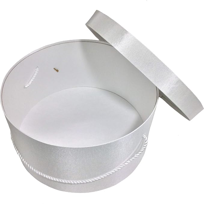 Sarah's Hat Boxes Classic White Hat Box – 11" x 5.5" Handmade in USA – Odorless - Image 4