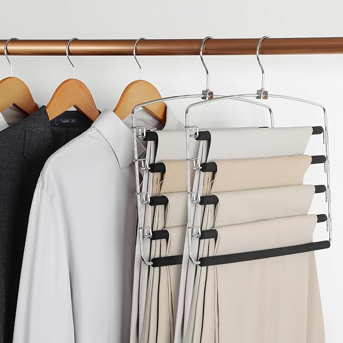 TOPIA HANGER Pants Hangers Space Saving, Non-Slip Foam Padded Organizer Hanger - Image 6