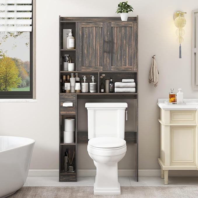 Vabches Over The Toilet Storage Cabinet, Farmhouse Storage Cabinet Over Toilet by Vabches