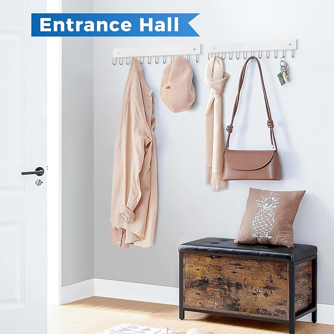 Belt Hanger Wall Mounted, Wooden Belt Organizer Max 12 Storage Capacity - Image 6