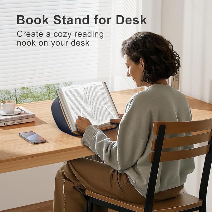 Lap Beanbag Book Stand for Hands Free Reading Comfortable Reading Pillow Stand - Image 3
