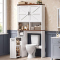 Farmhouse Over The Toilet Storage Cabinet by UPOSOJAWishesYouaNiceDay