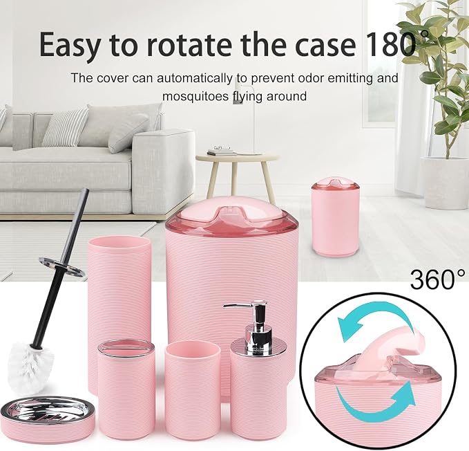 CERBIOR Bathroom Accessories Set Bath Ensemble Includes Soap Dispenser - Image 6