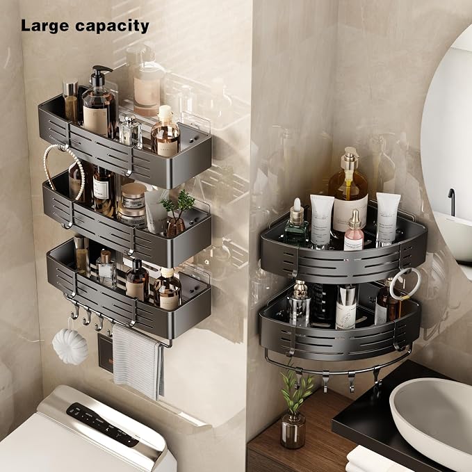 VOLPONE Shower Caddy No Drilling Shower Shelves - Image 5