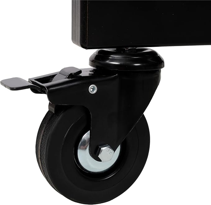 Adjustable Height Mobile Work Table, Rolling Tool Cart – Heavy-Duty Steel - Image 9
