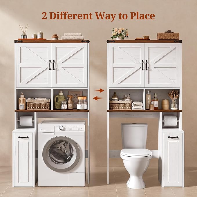Farmhouse Over The Toilet Storage Cabinet - Image 4