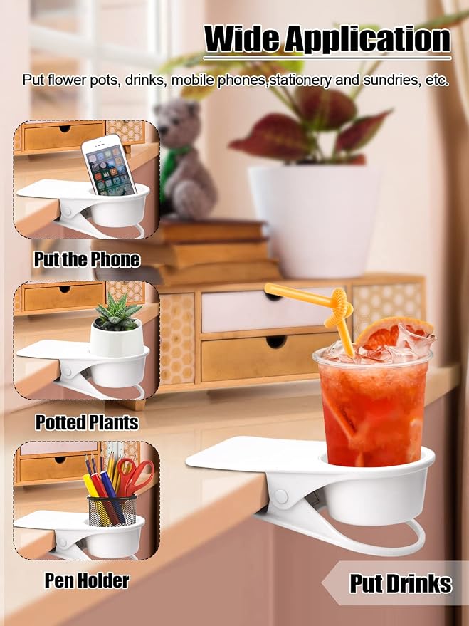 Kalolary Drinking Cup Holder Clip- Chair and Table Bottle Cup Stand DIY Glass - Image 6