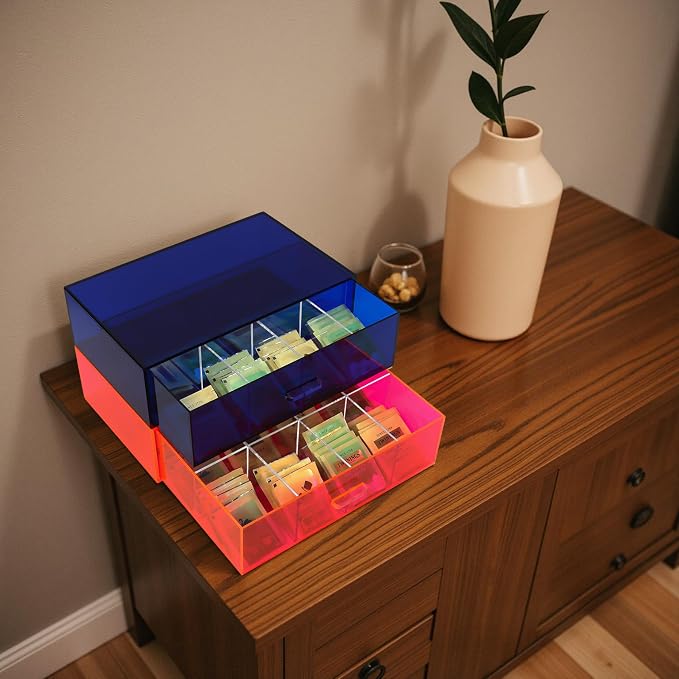 Acrylic Tea Bag Organizer and Storage Box Stackable Tea Bag Holder - Image 7
