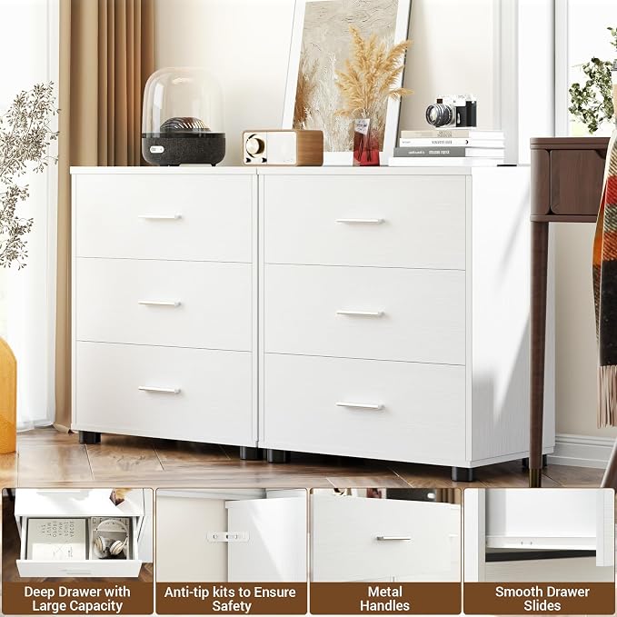 Aheaplus Closet Drawers Set of 2, Wood Closet Organizers and Storage - Image 4