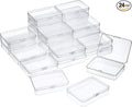 SATINIOR 24 Packs Small Clear Plastic Beads Storage Containers Box by SATINIOR