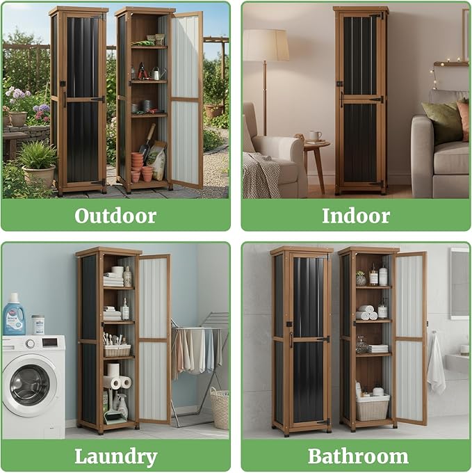 62" H Tall Narrow Outdoor Storage Cabinet - Image 3