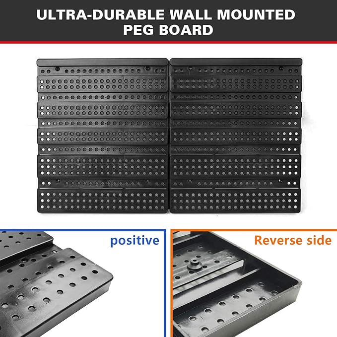 Wall Mounted Storage Bins, 30 Wall Mount Tool Organizer Bins Plastic Parts Rack - Image 5