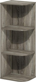 Furinno PASIR Book Shelf, 3-Tier Corner Bookshelf, Open Shelves Bookcase 9.3 x by Furinno-FitsYourSpaceFitsYourBudget